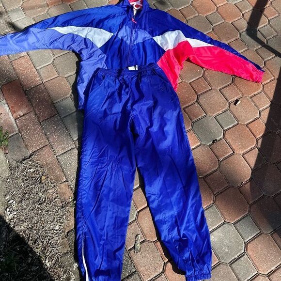 1980s nike sportswear track set. Jacket and pants. Womens large